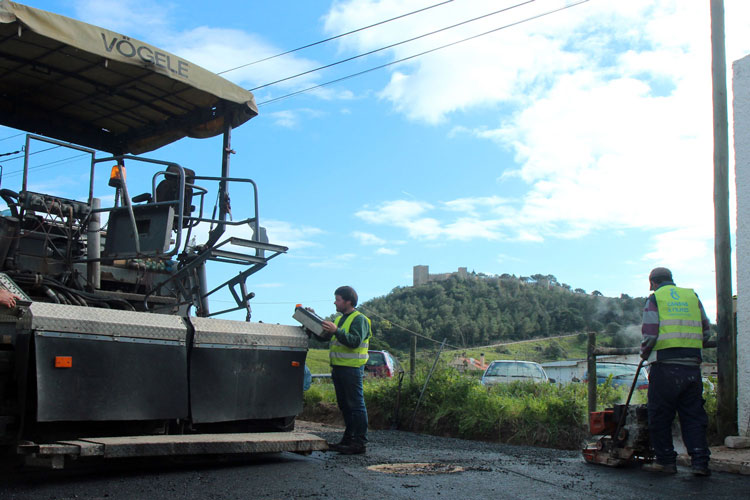 Pormenor dos trabalhos de pavimentação