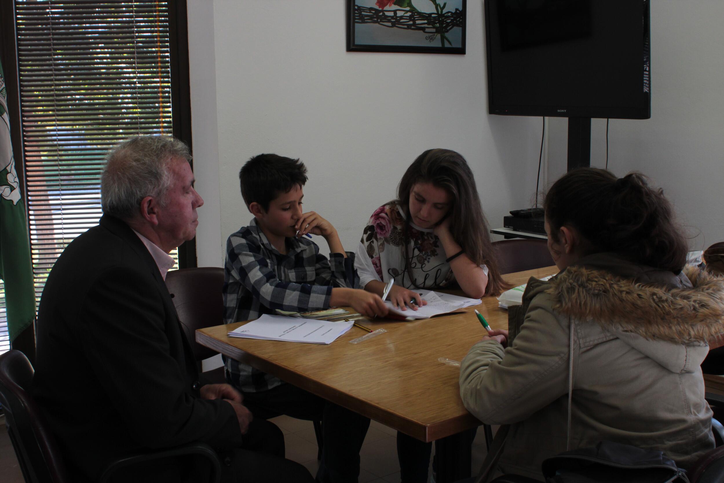 Eleitos Por Um Dia com o presidente da Junta de Freguesia da Quinta do Conde, Vítor Antunes