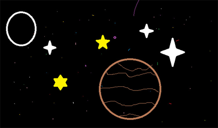 Trabalho: O espaço | Tema: O meu sítio favorito (1º CEB) | Artista: António | Escola: Escola Bási...