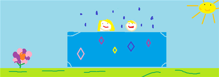 Trabalho: Na piscina | Tema: O meu sítio favorito (1º CEB) | Artista: Lara Araujo | Escola: Escol...