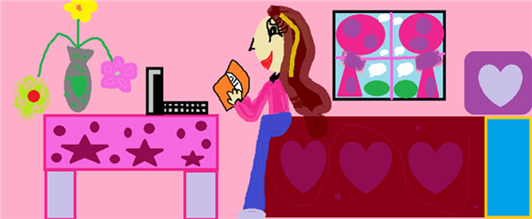 Trabalho: Um dia no quarto... | Tema: O meu sítio favorito (1º CEB) | Artista: Luciana  | Escola:...