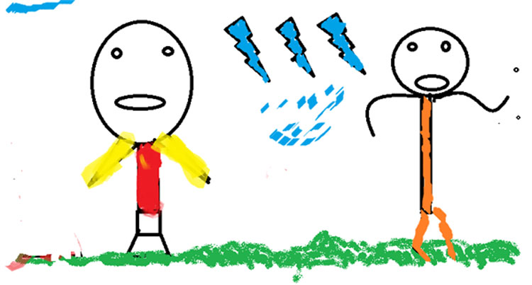 Trabalho: À chuva | Tema: O meu sítio favorito (1º CEB) | Artista: Carlos | Escola: Escola Básica...