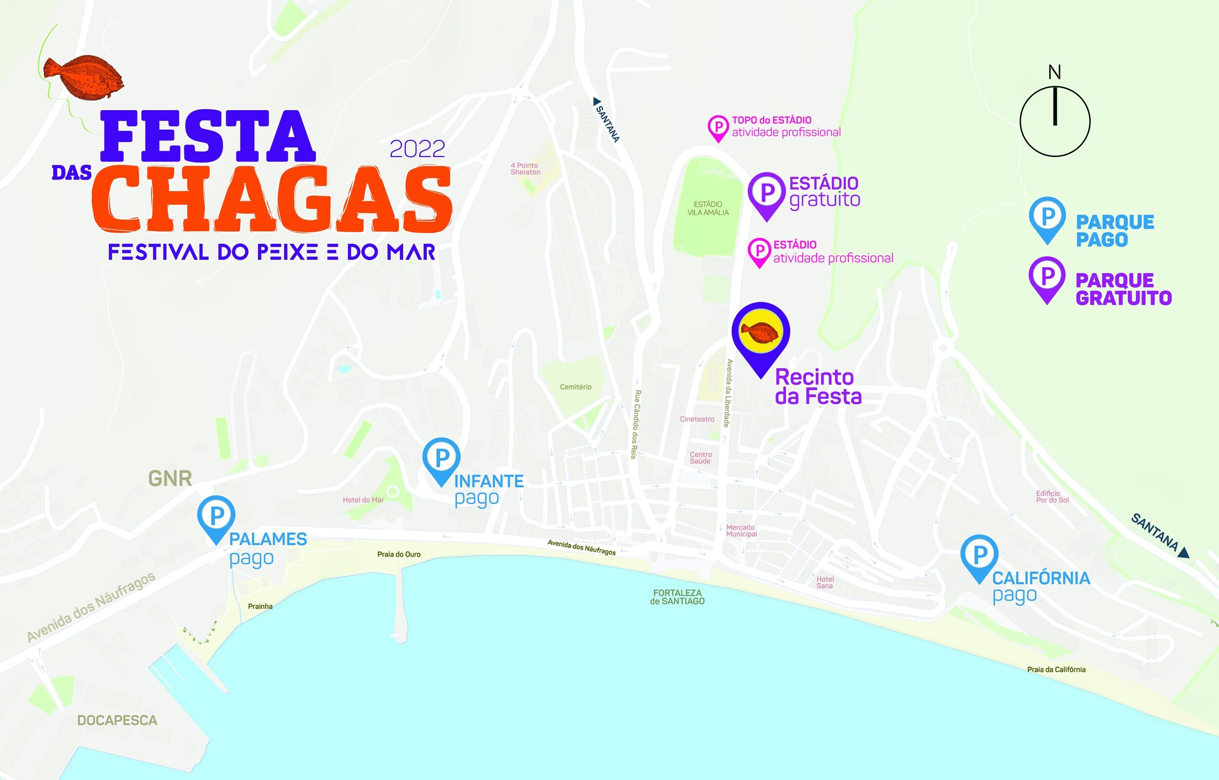 Percurso da prociss&atilde;o e mapa de estacionamentos