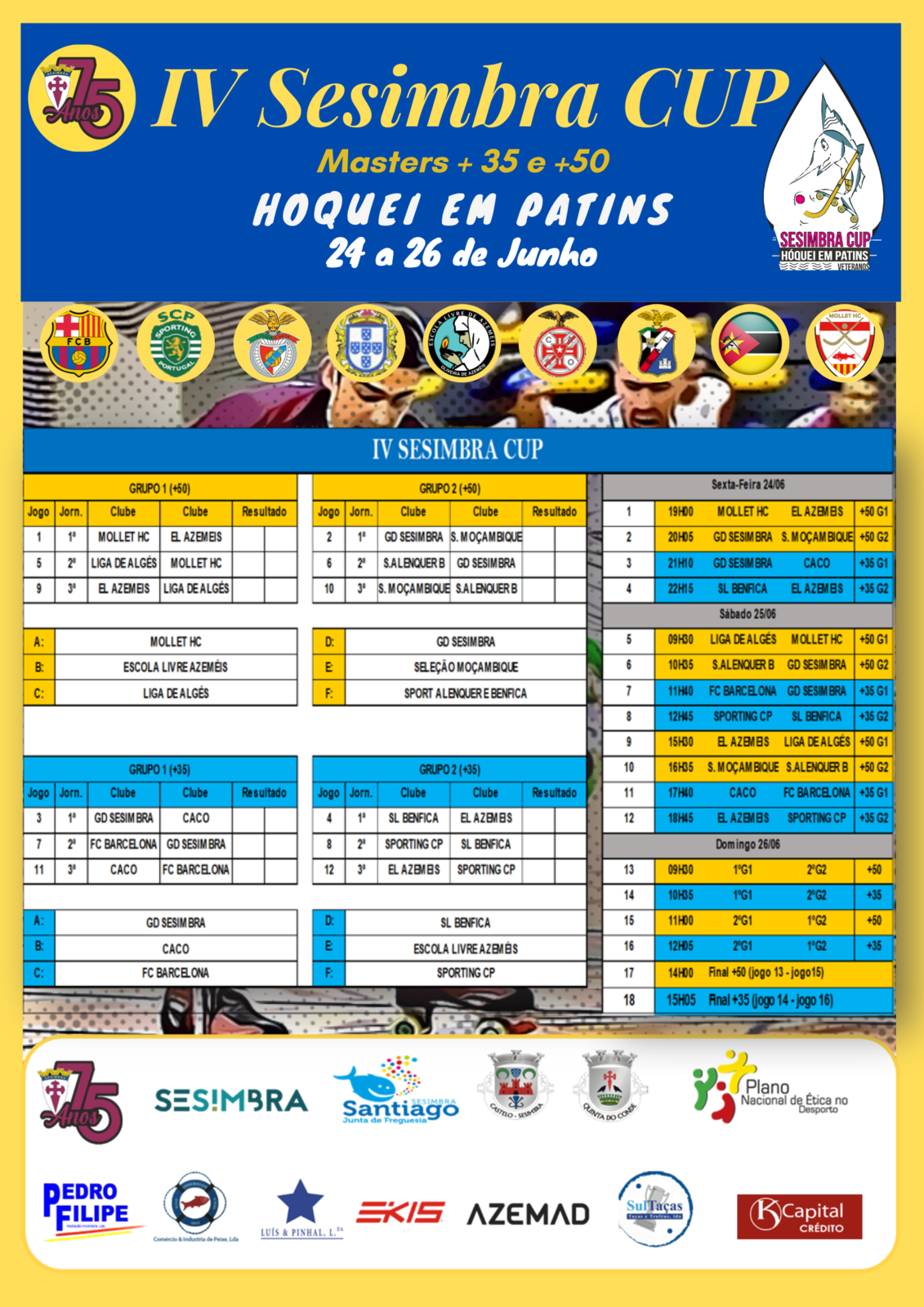 Sesimbra CUP 2 - calendario